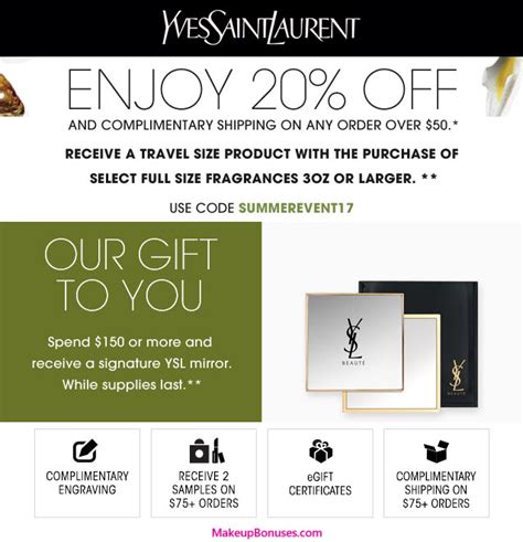 ysl beauty usa promo code|YSL beauty coupons.